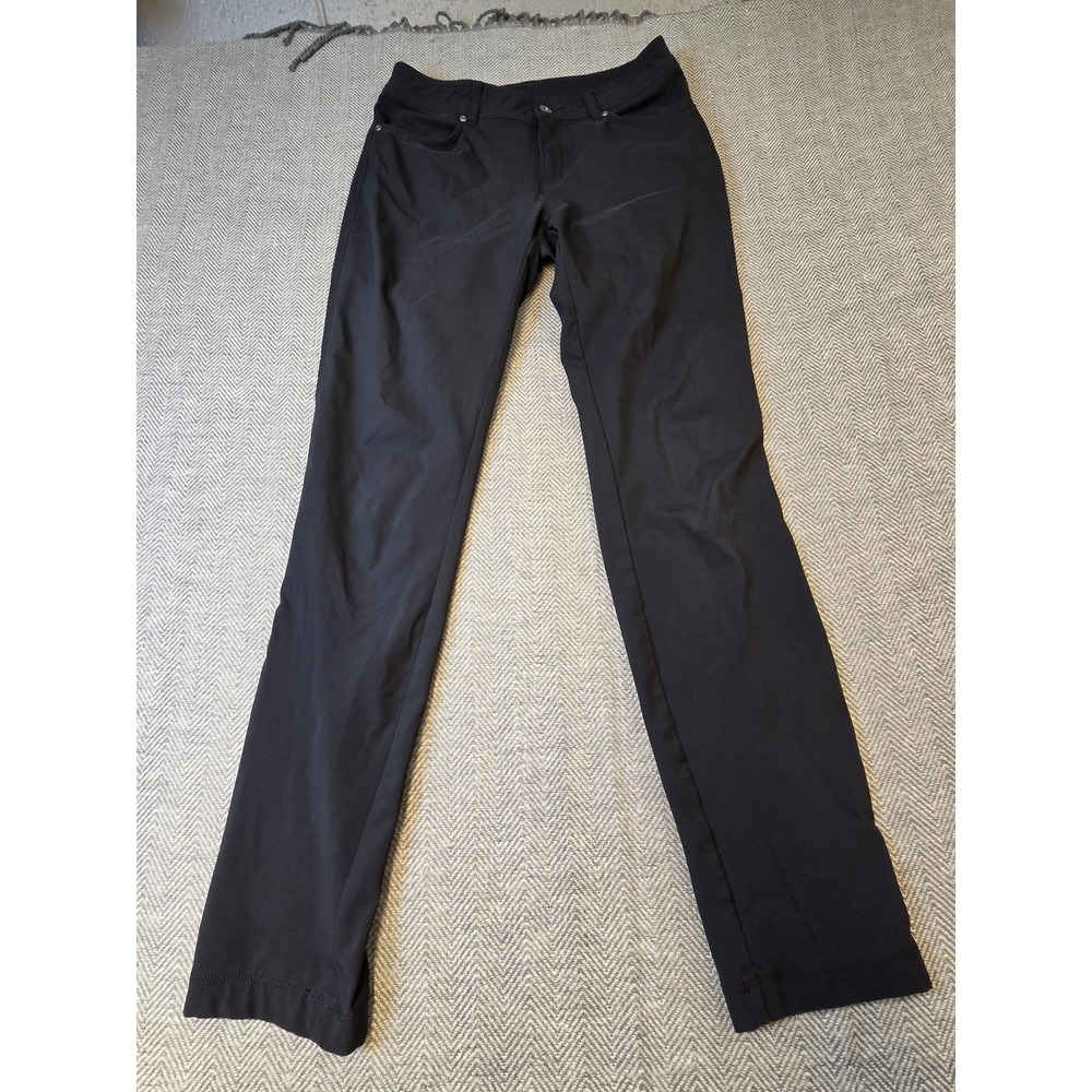 Columbia Active Hiking Pants Womens 6 Black Slim Fit Stretch Straight Leg Preppy
